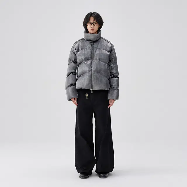 BENMYSHOWER Liquid Metal Down Jacket