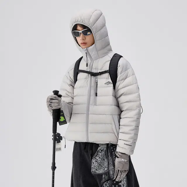 BENMYSHOWER Retro Couple Hoodie Down Jacket