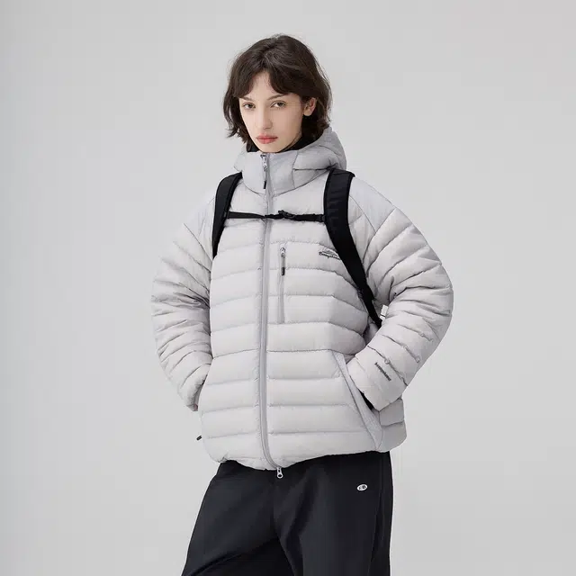 BENMYSHOWER Retro Couple Hoodie Down Jacket