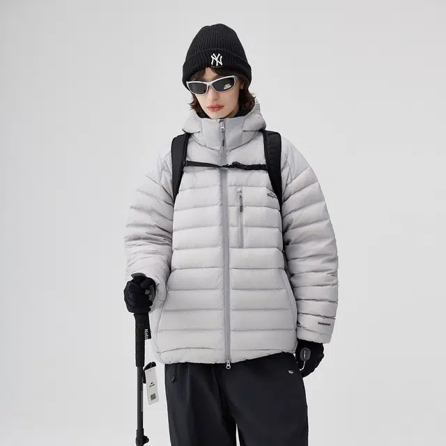 BENMYSHOWER Retro Couple Hoodie Down Jacket