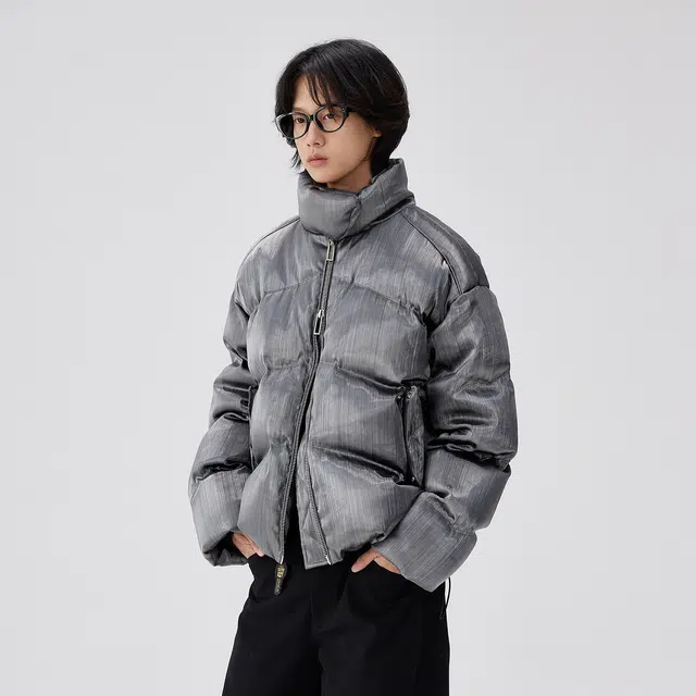 BENMYSHOWER Liquid Metal Down Jacket