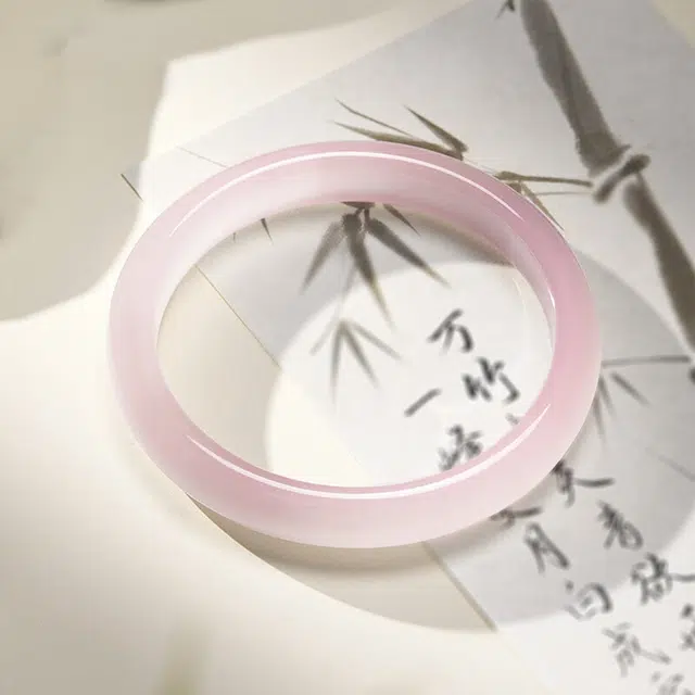 【初恋】芙蓉粉 貔貅招财叠戴轻奢时尚小众高级感显白粉恋爱告白一步一响平安吉祥 岁月静好 #好运 玻璃猫眼 手镯 男女同款情侣款