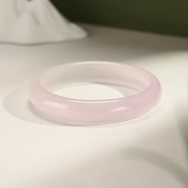 【初恋】芙蓉粉 貔貅招财叠戴轻奢时尚小众高级感显白粉恋爱告白一步一响平安吉祥 岁月静好 #好运 玻璃猫眼 手镯 男女同款情侣款