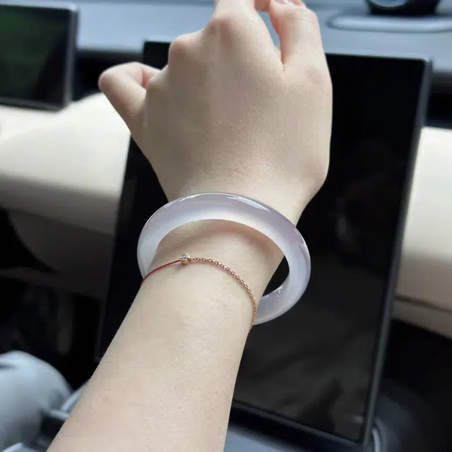 【甄选高品质】紫气东来新中式国潮国风暮山紫 温润细腻小众古色古香显白水润气质高级感通勤百搭 岁月静好 #好运 琉璃 手镯 男女同款情侣款