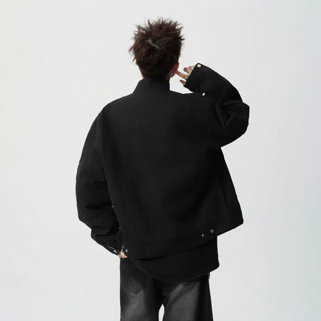 蓝精灵 二代哈灵顿飞行员工装教练城市机能风格纹内衬小众高级感美式潮牌街头痞帅情侣潮流百搭宽松休闲复古日常通勤翻领夹克 男女同款