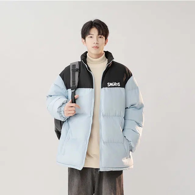 蓝精灵 加厚潮牌百搭棉服 男女同款