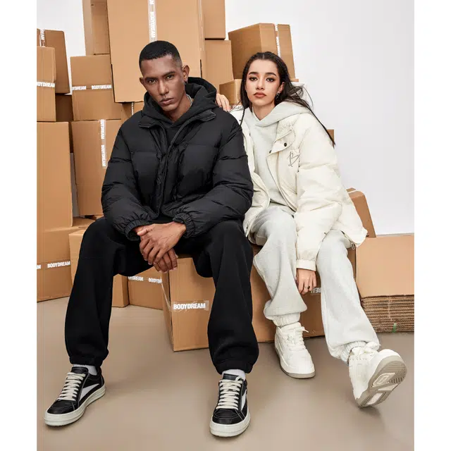 bodydream Loose Fit Thick Stand Collar Jacket