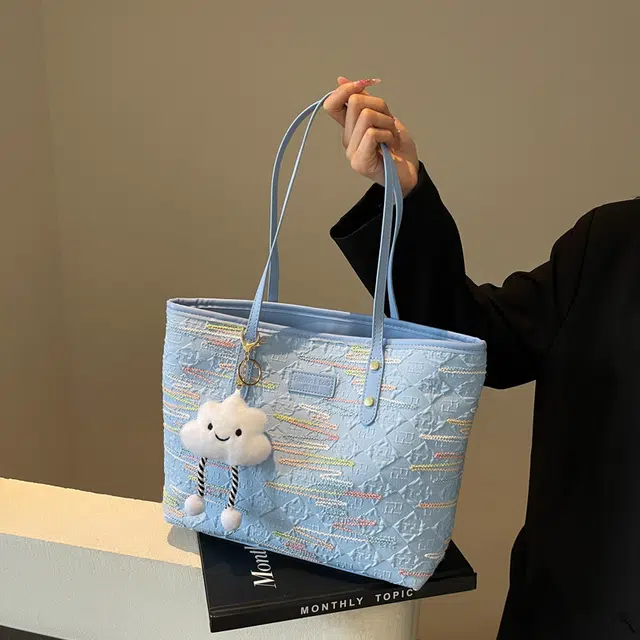 兰宝梵 简约百搭通勤 布 托特包手提单肩包 女款 多色