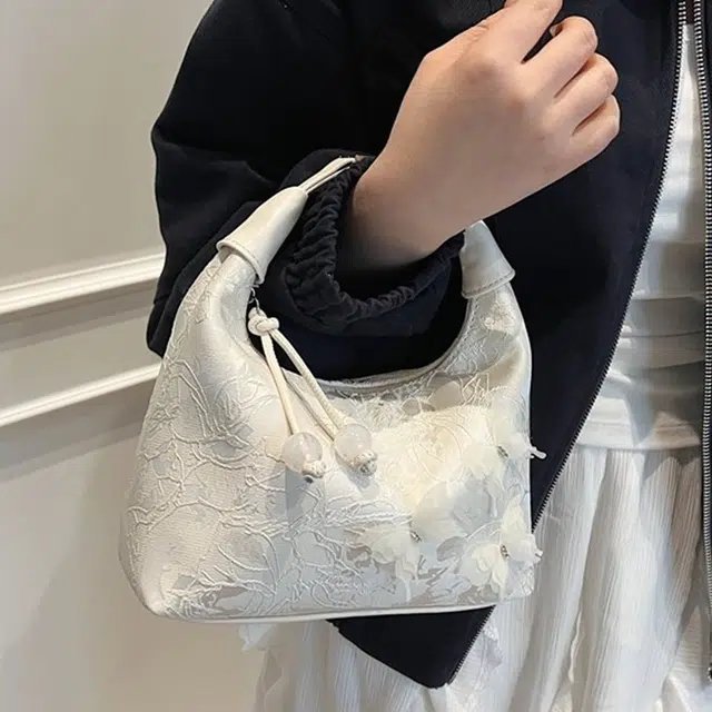 兰宝梵 甜美可爱俏皮精致小众简约百搭日常通勤 布 单肩斜挎手提包 女款 多色