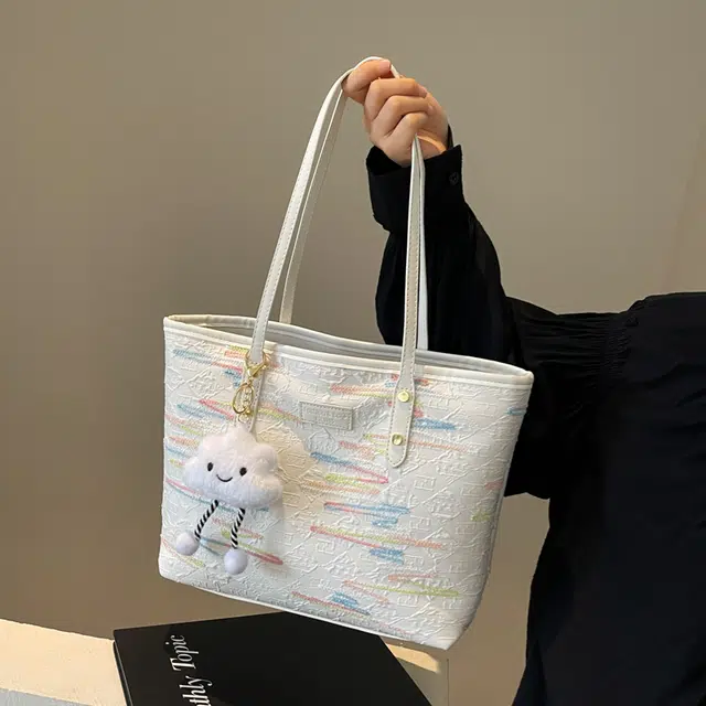 兰宝梵 简约百搭通勤 布 托特包手提单肩包 女款 多色