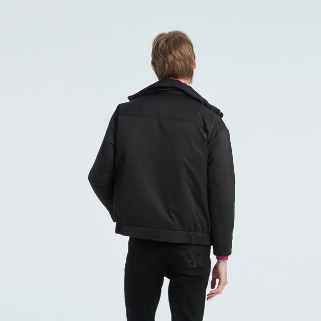 RARE FW23 Solid Color Cargo Pocket Down Jacket Black