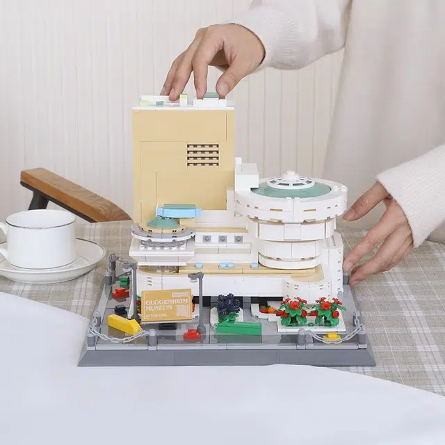 万格 建筑系列 美国纽约古根海姆博物馆 积木