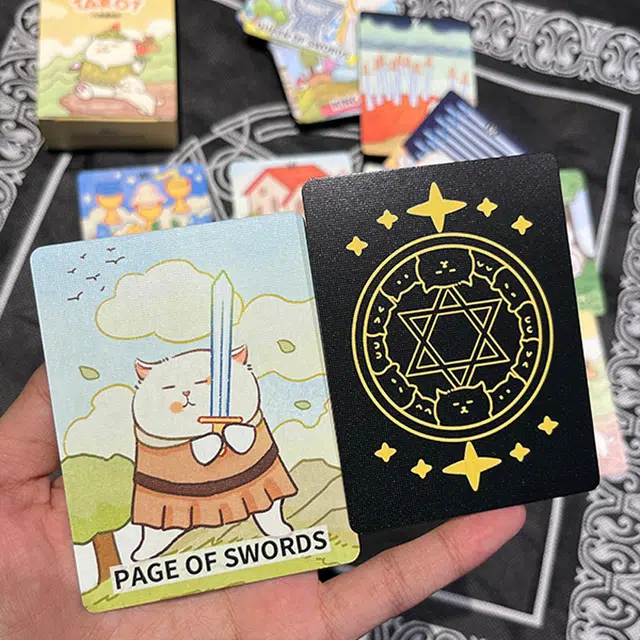 一点潮玩 九鱼酱塔罗牌 卡通动漫喵款 创意 可爱 治愈 桌游