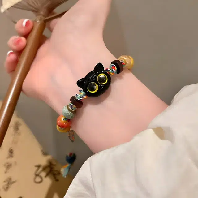 一点潮玩 喵星人挂链呆萌复古猫咪 可调节  挂绳/手绳