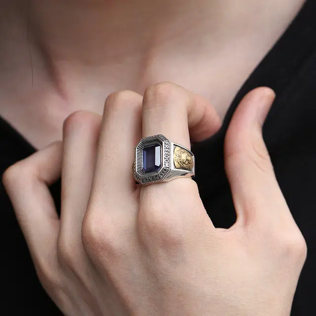 Ruibeila Lion Head 925 Silver Ring