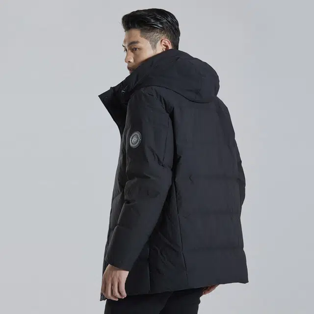 利郎 纯色连帽拉链保暖软壳极简风加厚中长款羽绒服 男款 深靛蓝