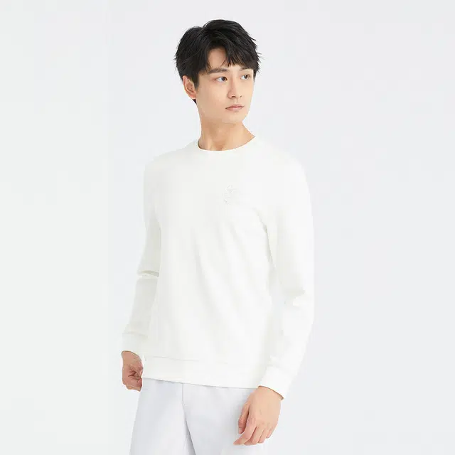 利郎 圆领百搭修身卫衣 男款