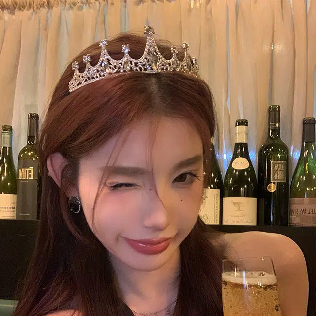 芒果饰品 公主水晶皇冠生日成年 发箍 女款