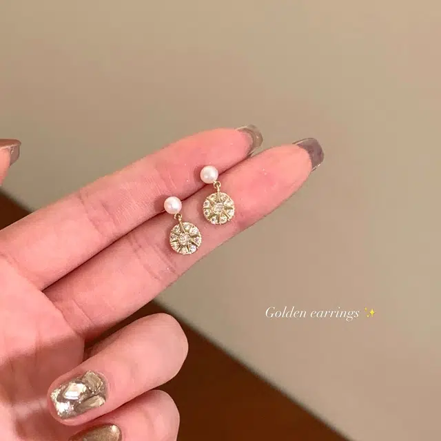 芒果饰品 复古时尚百搭 铜 耳环 女款