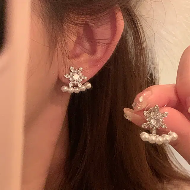 芒果饰品 闪粉圣诞树耳饰 精致轻奢甜美高级感 铜 耳环 女款