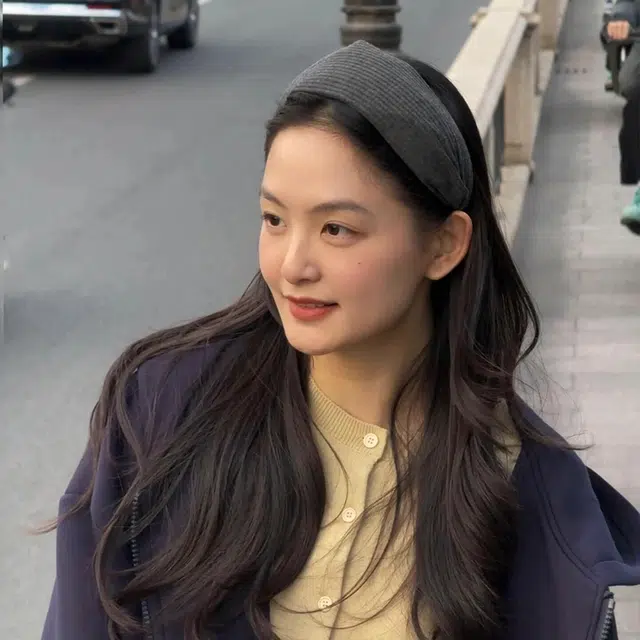 芒果饰品 法式加宽高颅顶发卡 针织 发箍 女款