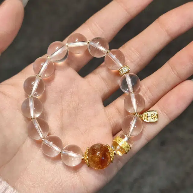 金杰福 羲和天然 白水晶 手串 女款