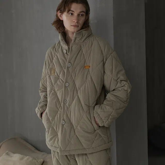 同语 寒冬保暖服 × 三层夹棉 睡衣三层夹棉珊瑚绒加厚冬季套装加绒可外穿男士家居服 家居套装 男款 青玉案
