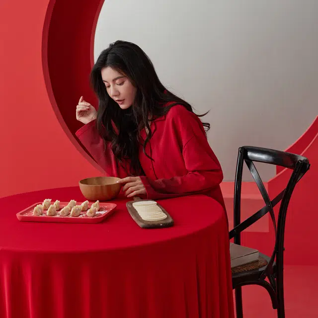 同语 睡衣春秋季柔软棉红色渐变渲染套装女士喜庆结婚家居服 家居套装 女款 酡红