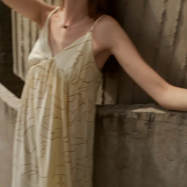 同语 设计师系列睡衣女夏季凉感棉吊带七分裤套装可外穿夏天家居服 家居套装 女款 杏色深驼色 礼盒款