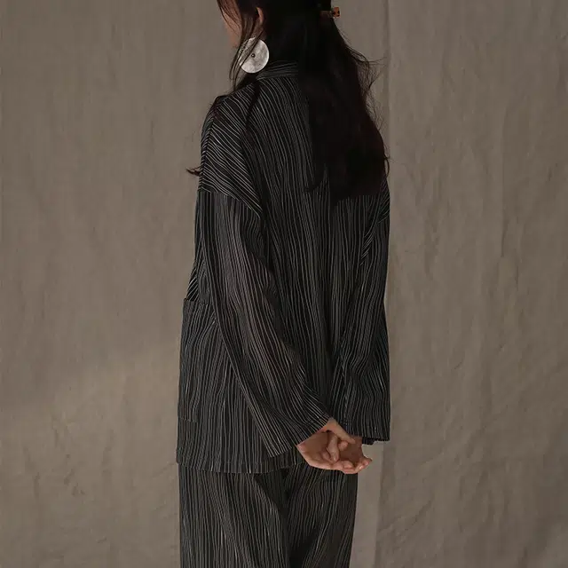 同语 情侣睡衣女春秋季纯棉薄款家居服男女全棉休闲韩版可外出套装 家居套装 情侣款 深灰色