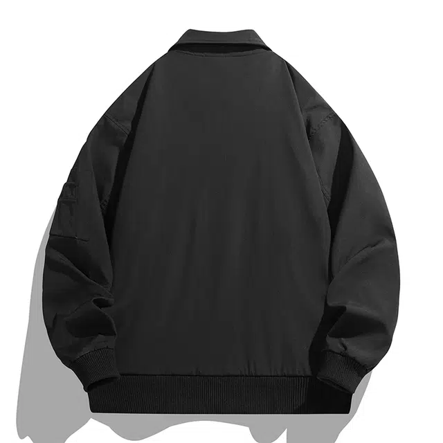 巴塞罗那足球俱乐部 美式复古高街纯色宽松百搭休闲帅气翻领外套夹克 男女同款