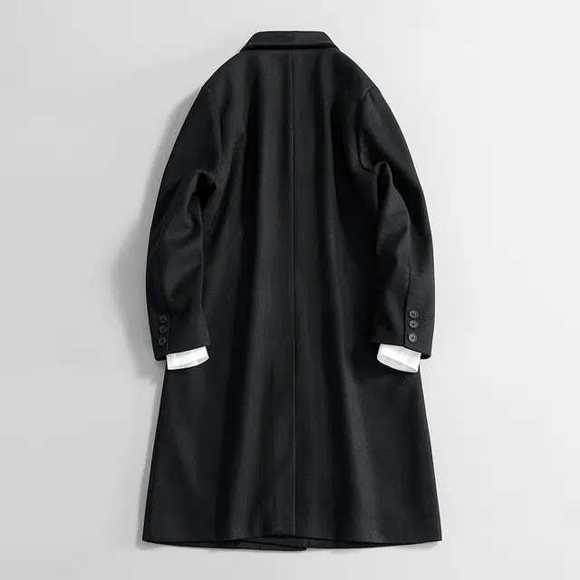 巴塞罗那足球俱乐部 毛呢男款秋季潮痞帅高级感中长款过膝衣外套大衣 男女同款