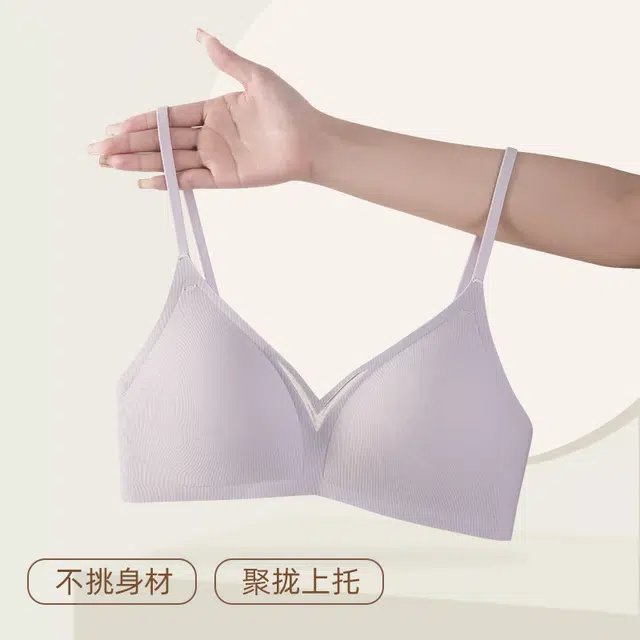 新世家族 纯欲网纱镂空聚拢防下垂无痕美背软支撑无钢圈文胸 女款 组合装