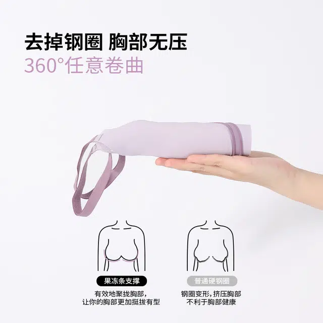 新世家族 舒适无痕贴合高弹不勒无钢圈软支撑力网纱侧收副乳肩带可调节防滑防下垂文胸 女款 组合装