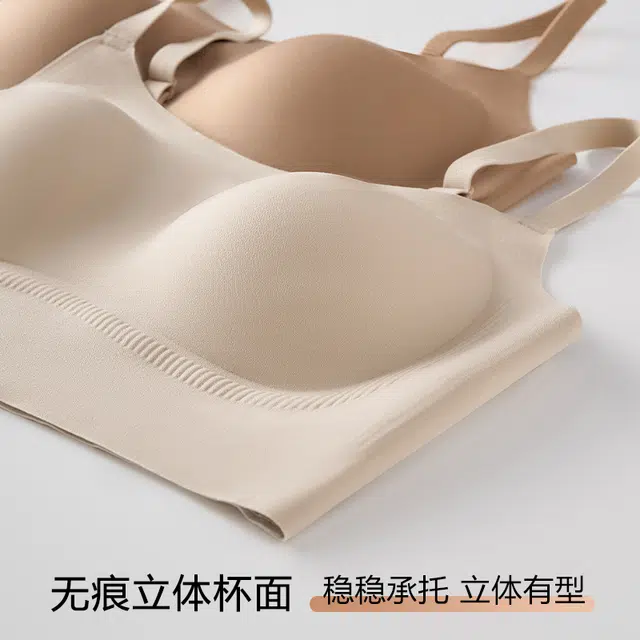 新世家族 磨毛无痕无钢圈美背聚拢收副乳防下垂保暖背心式文胸 女款 组合款