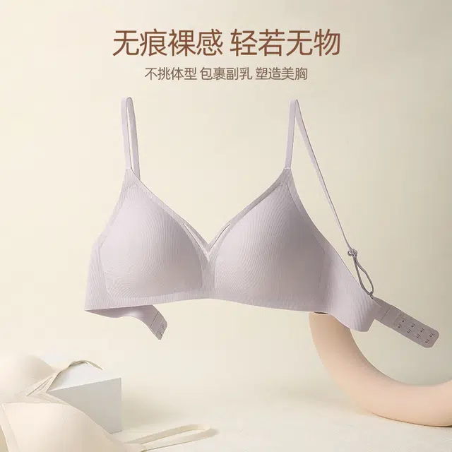 新世家族 纯欲网纱镂空聚拢防下垂无痕美背软支撑无钢圈文胸 女款 组合装