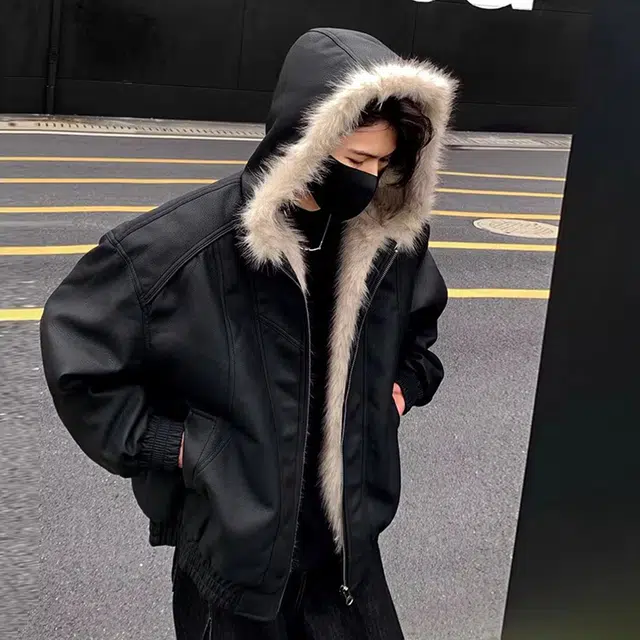 地界二 美式感宽松舒适大码防风防寒慵懒风日常简约百搭棉服 男女同款