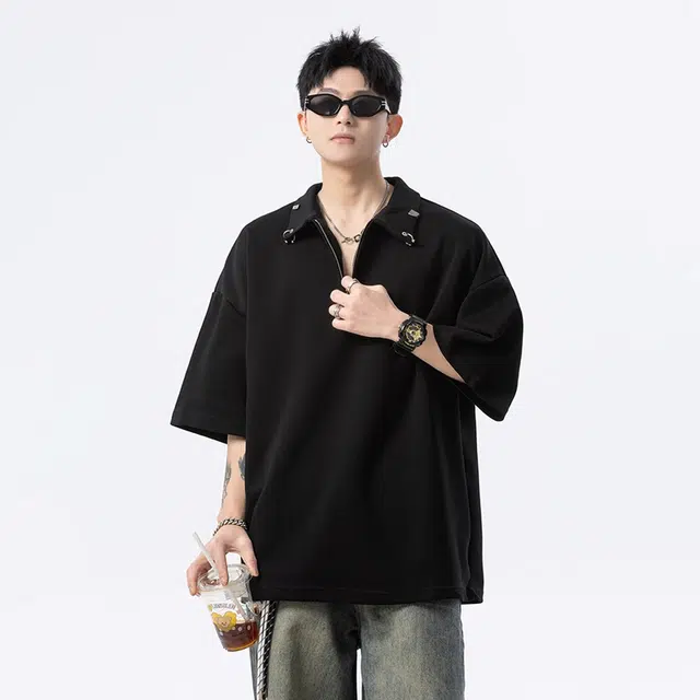 SUNSETMONENT cleanfitTPolo
