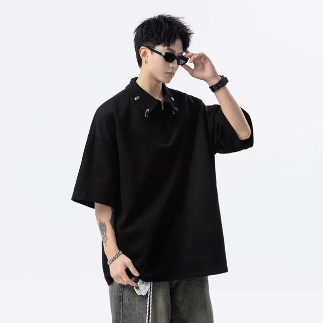 SUNSETMONENT cleanfitTPolo