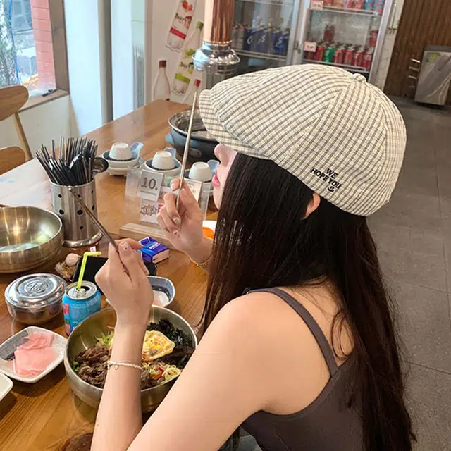 雅鹿优选 日系街拍文艺百搭出游时尚百搭显脸小 棉 贝雷帽 女款