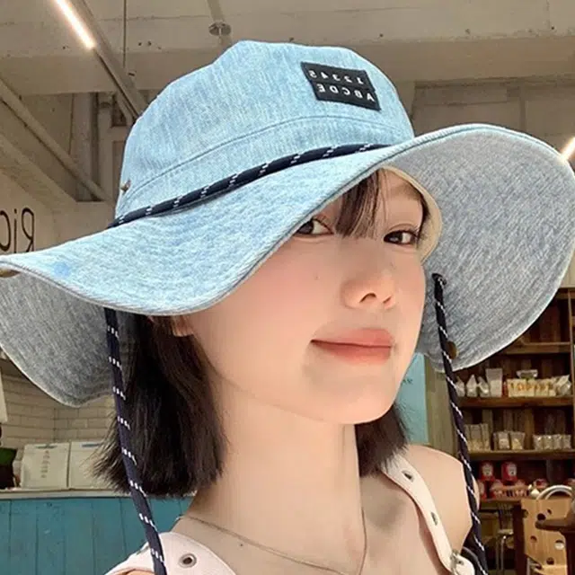 雅鹿优选 欧美风时尚百搭户外休闲防晒遮阳帽显脸小 水洗牛仔面料 渔夫帽 男女同款情侣款