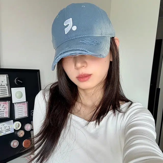 雅鹿优选 美式复古做旧破洞刺绣加深春夏季户外出行防晒遮阳时尚潮流百搭学生大头围显脸小 棉 鸭舌帽 男女同款情侣款