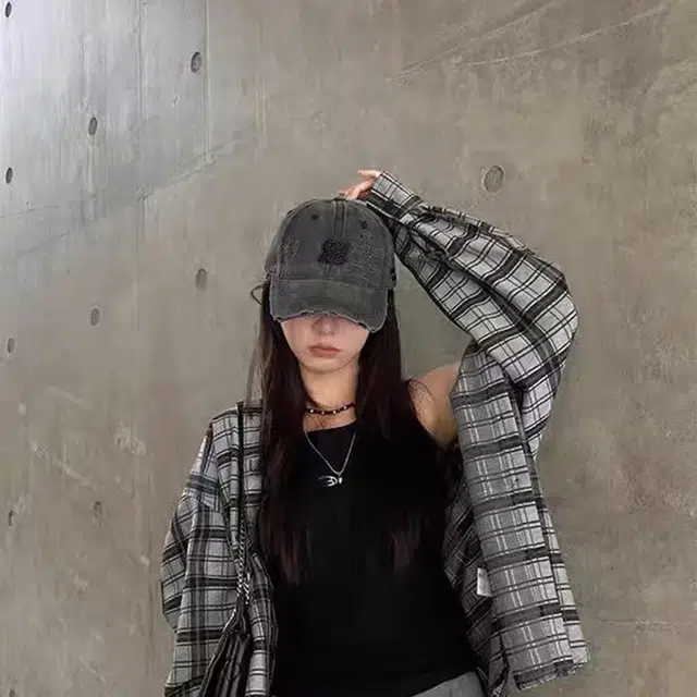 雅鹿优选 美式牛仔嘻哈磨边水洗做旧破洞纯色简约大头围显脸小 棉 鸭舌帽 男女同款情侣款