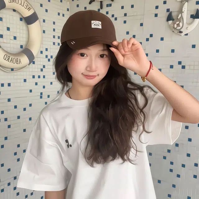 雅鹿优选 美式复古贴布短檐小众设计户外出游防晒遮阳时尚潮流百搭大头围显脸小 棉 鸭舌帽 男女同款情侣款