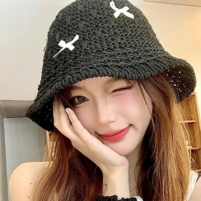 雅鹿优选 日式文艺透气户外休闲田园风防晒遮阳 草编 渔夫帽 女款