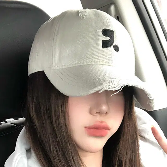 雅鹿优选 美式复古做旧破洞刺绣加深春夏季户外出行防晒遮阳时尚潮流百搭学生大头围显脸小 棉 鸭舌帽 男女同款情侣款
