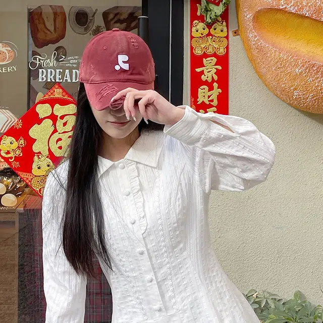 雅鹿优选 美式复古做旧破洞刺绣加深春夏季户外出行防晒遮阳时尚潮流百搭学生大头围显脸小 棉 鸭舌帽 男女同款情侣款