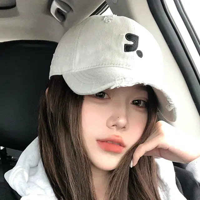 雅鹿优选 美式复古做旧破洞刺绣加深春夏季户外出行防晒遮阳时尚潮流百搭学生大头围显脸小 棉 鸭舌帽 男女同款情侣款