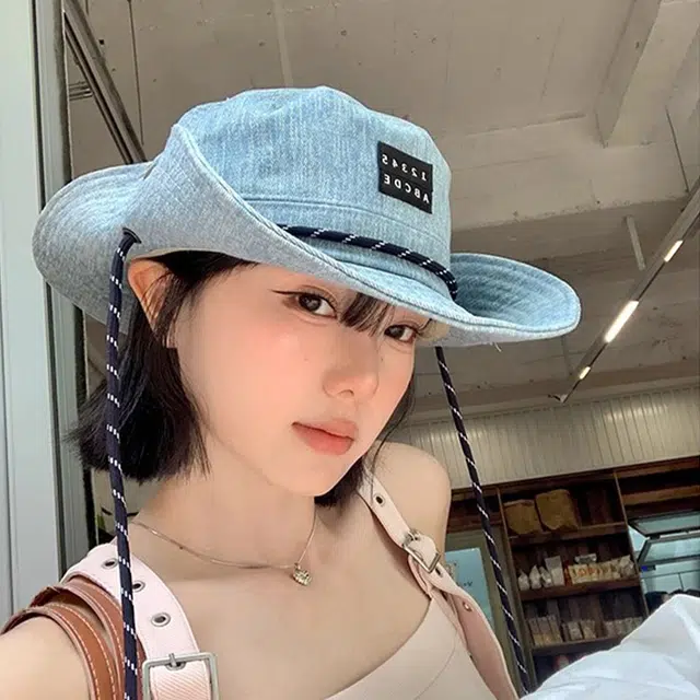 雅鹿优选 欧美风时尚百搭户外休闲防晒遮阳帽显脸小 水洗牛仔面料 渔夫帽 男女同款情侣款