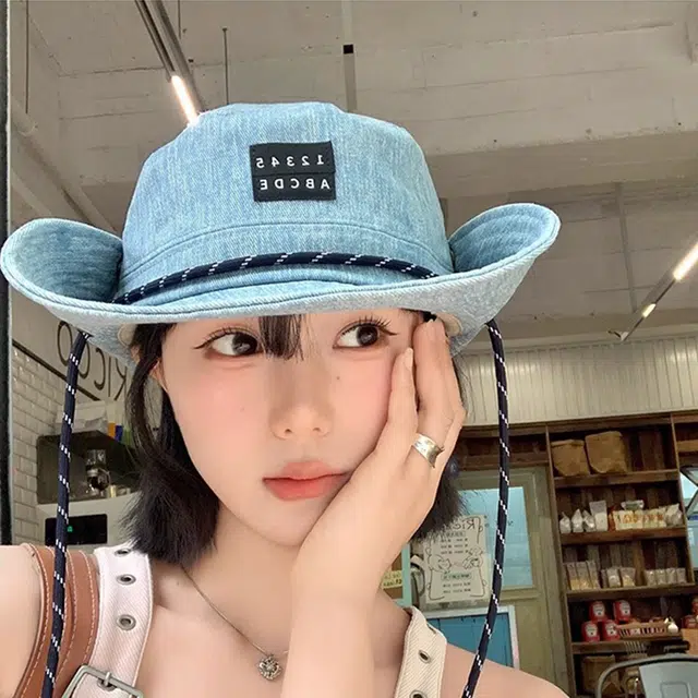 雅鹿优选 欧美风时尚百搭户外休闲防晒遮阳帽显脸小 水洗牛仔面料 渔夫帽 男女同款情侣款
